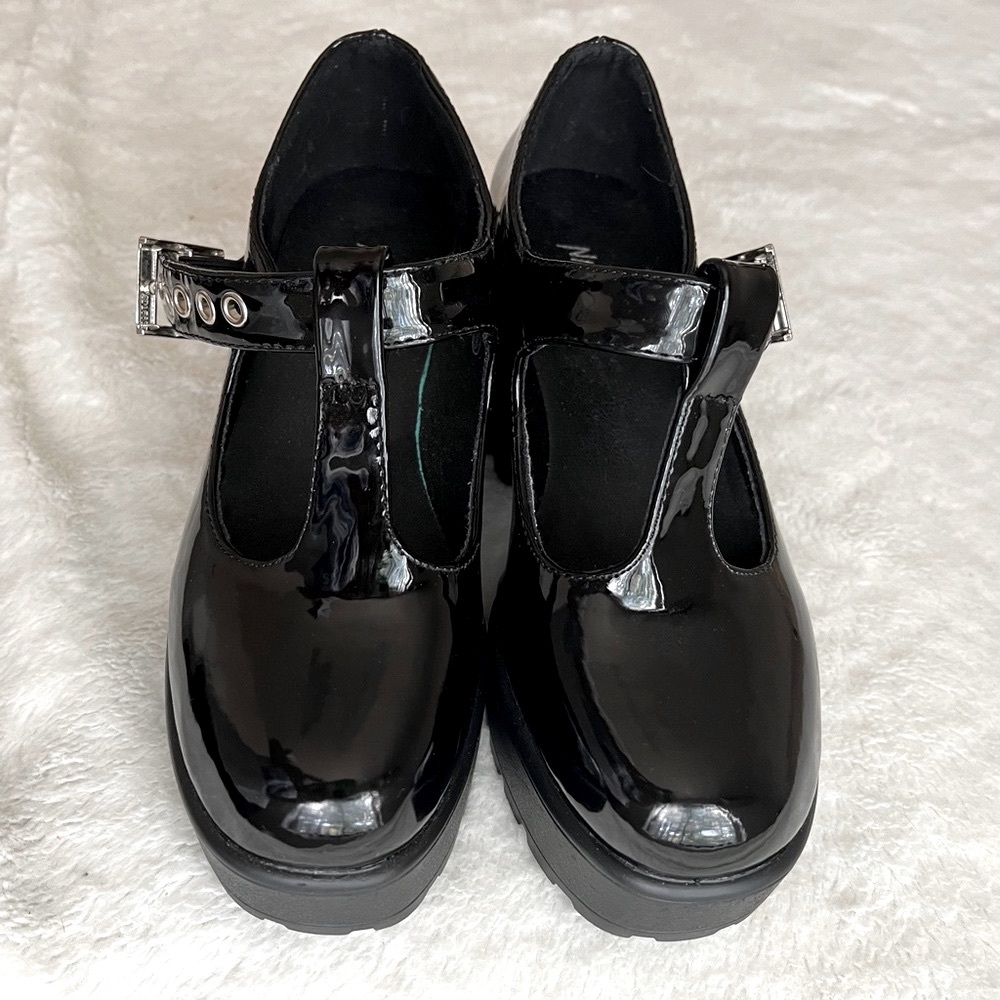 Nasty Gal chunky black mary janes platform shoes